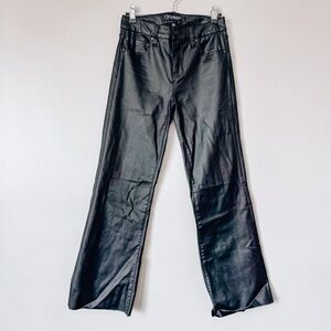 Liverpool Black Faux Leather Bootcut Jeans Size 2/26